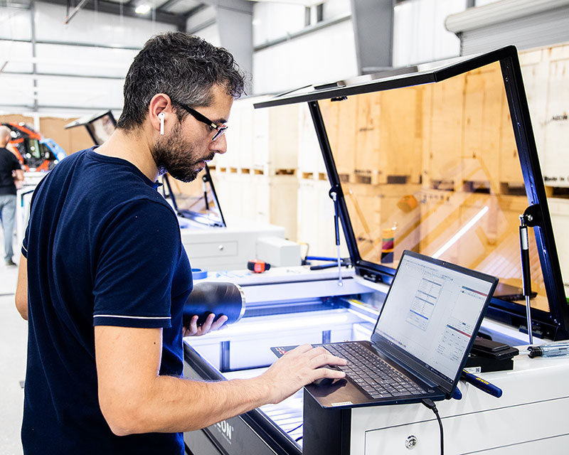 a technician testing a NOVA